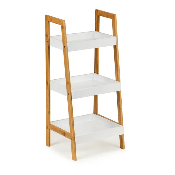 ModernHome bambusz könyvespolc és éjjeliszekrény, 3 polc, 75 cm