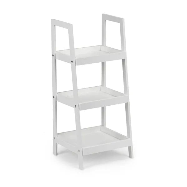 ModernHome fehér éjjeliszekrény könyvespolc 3 polccal, MDF, 78×34,5×31 cm