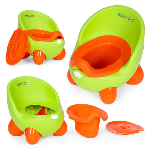 Zöld gyermek bili ecotoys - csúszásmentes, kivehető betét
