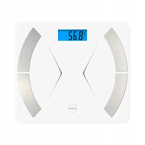 Eldom TWO500 okos Bluetooth fürdőszobai mérleg, 180 kg, fehér, app támogatás
