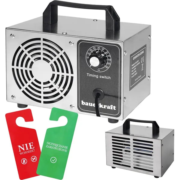 Ózongenerátor 60 g/h, 120 W, időzítős légtisztító rozsdamentes acél