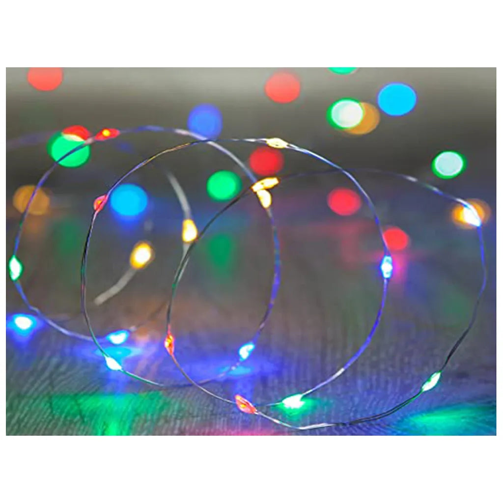 100 LED-es fényfüzér, 10 m, többszínű