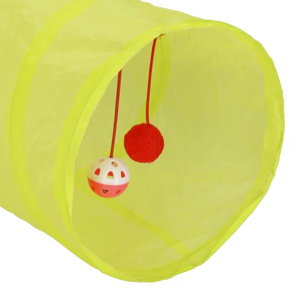 Macska alagút 48x25 cm + 22 db játék, színes szett