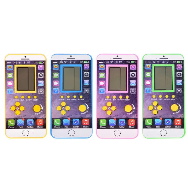 Tetris zsebjáték, telefon formájú kézi konzol, 14×6,5×1,5 cm