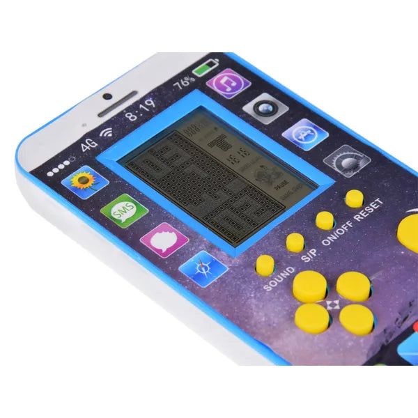 Tetris zsebjáték, telefon formájú kézi konzol, 14×6,5×1,5 cm