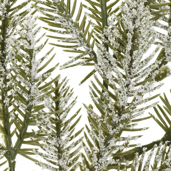 Karácsonyi műfenyő ág fehér hóhatással, 68 cm – díszítő gally
