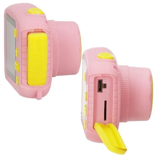 Gyerek digitális fényképezőgép, rózsaszín nyuszis, 40 MP, FHD, 8 GB kártyával