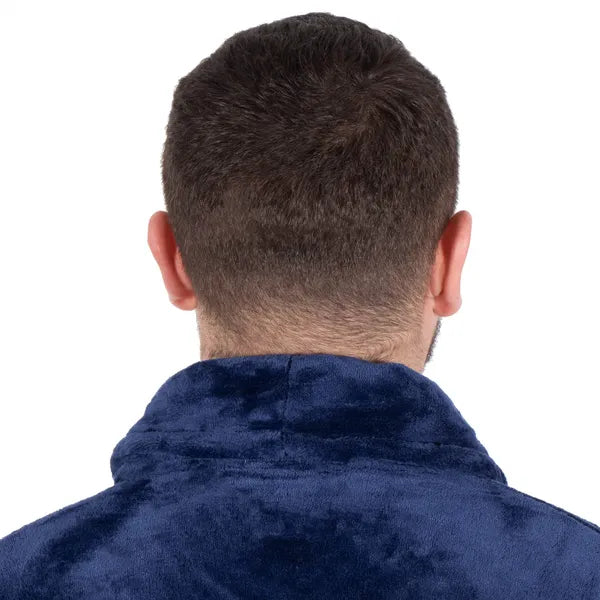 Springos női plüss köntös sötétkék, M/L, poliészter 260 g/m²