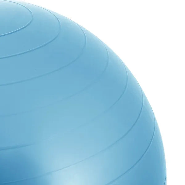 Világoskék edzőlabda 55 cm, pumpával, 150 kg-ig