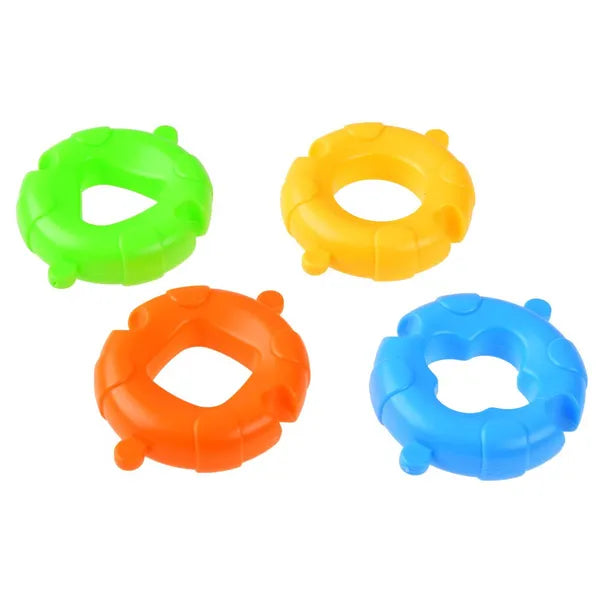 Fürdőjáték készlet 4 gumis állattal és úszó puzzle elemekkel
