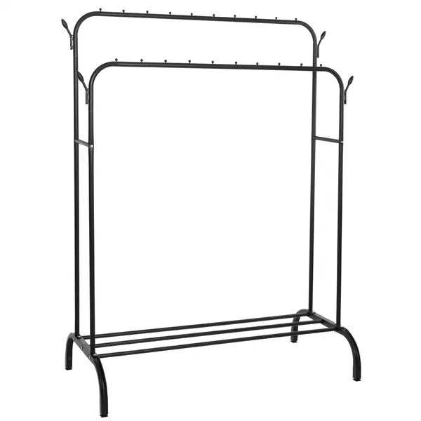 Springos fém ruhafogas, állítható 126-146 cm, fekete matt, 20 kg
