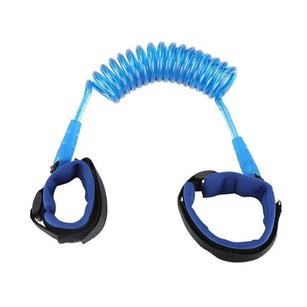 Gyermek biztonsági csuklópánt, kék, állítható 43-165 cm, 11-21 cm csuklókhoz