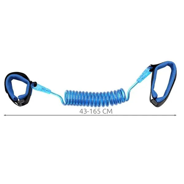 Gyermek biztonsági csuklópánt, kék, állítható 43-165 cm, 11-21 cm csuklókhoz