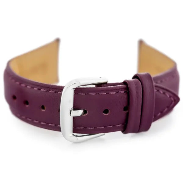 W94 leather watch strap - purple - 12mm