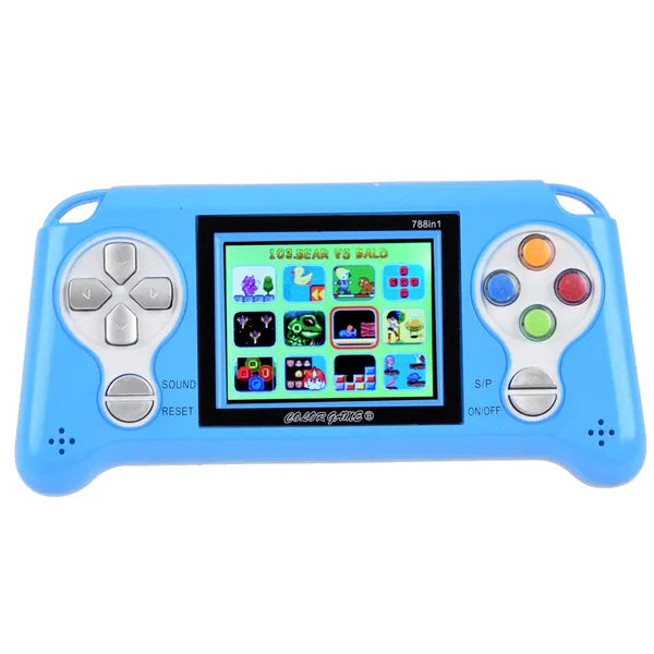 Hordozható kézikonzol 2,5" színes LCD-vel, 70 beépített játék, AAA