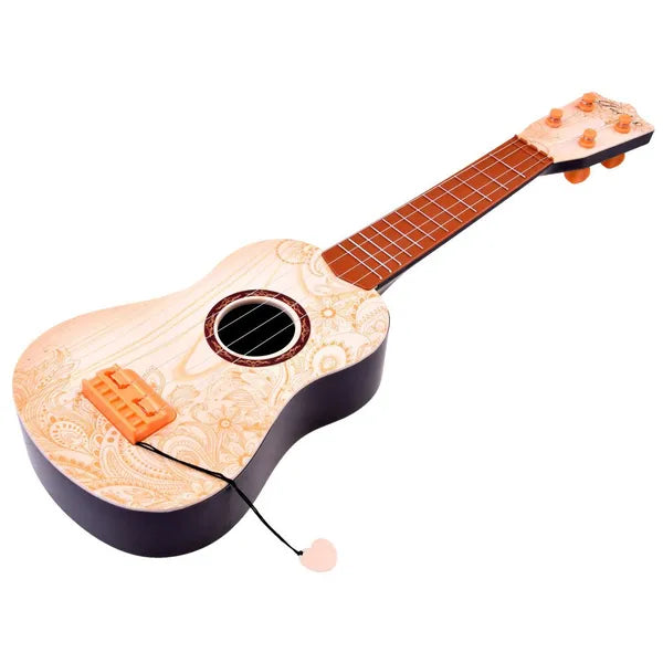 Gyerek játék gitár 54,5 cm – 4 fém húr, műanyag fa hatással