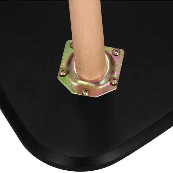 2 db skandináv háromszög dohányzóasztal szett, fekete lap, 54/41 cm
