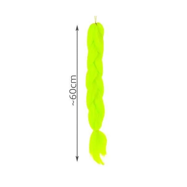 Szintetikus neon hajfonat, 60 cm, hőálló műszál