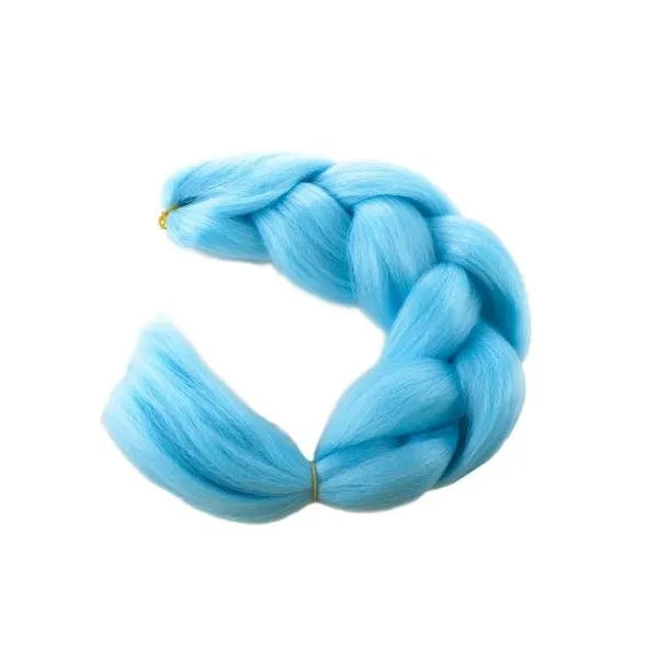 Kék szintetikus hajfonat, 60 cm, hőálló műszálas póthaj