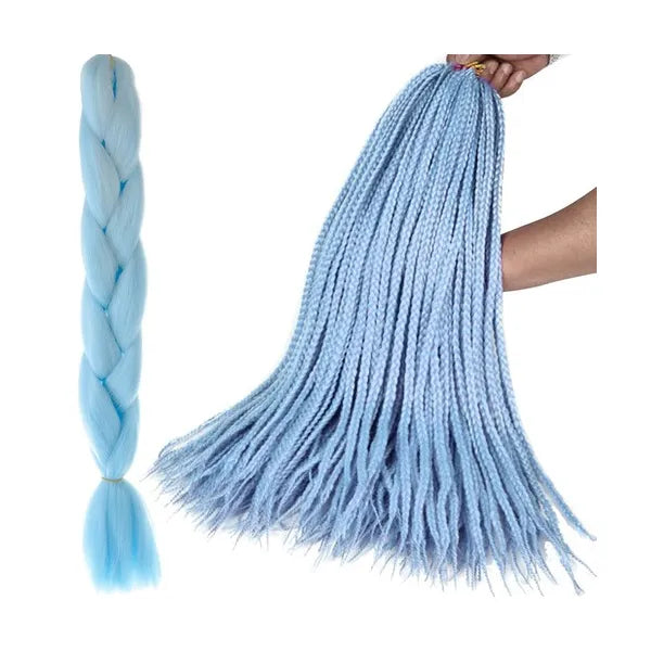 Kék szintetikus hajfonat, 60 cm, hőálló műszálas póthaj
