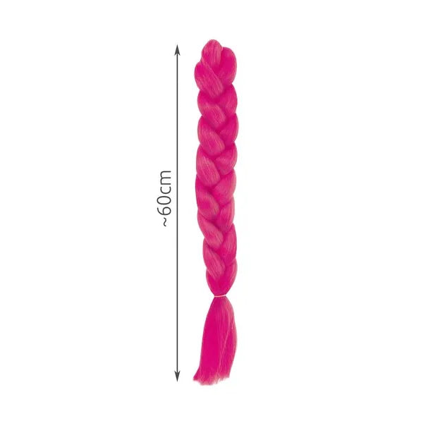Szintetikus hajfonat 60 cm – sötét rózsaszín, hőálló, UV-védett