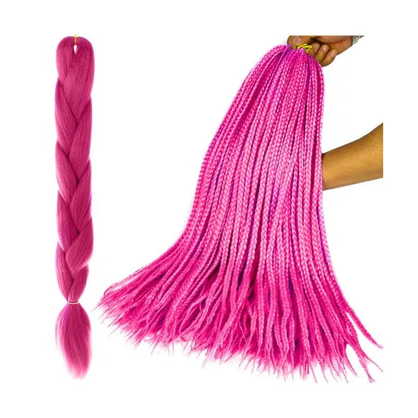 Szintetikus hajfonat 60 cm – sötét rózsaszín, hőálló, UV-védett