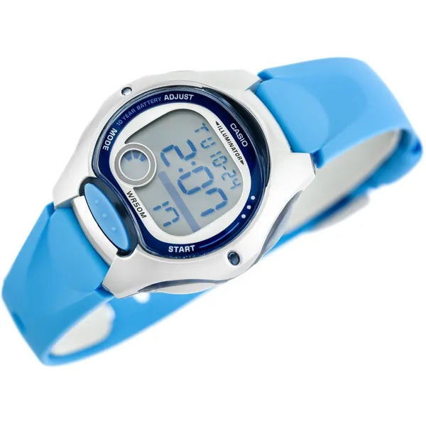 Casio LW-200-2B gyerek digitális karóra, kék, WR50, dobozzal