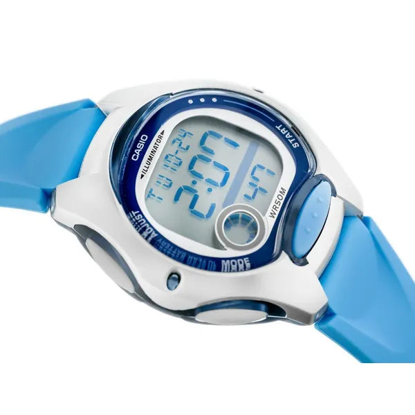 Casio LW-200-2B gyerek digitális karóra, kék, WR50, dobozzal