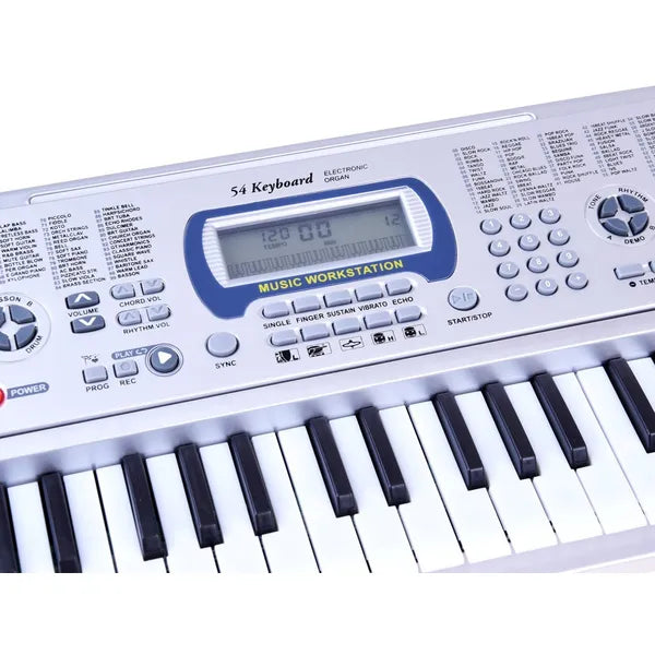MQ5407 54 billentyűs szintetizátor mikrofonnal, LCD kijelzővel, gyerekeknek