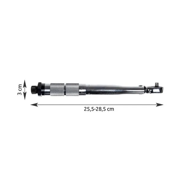 Univerzális 1/4'' racsnis nyomatékkulcs 5-25 Nm, Cr-Mo acél tokban