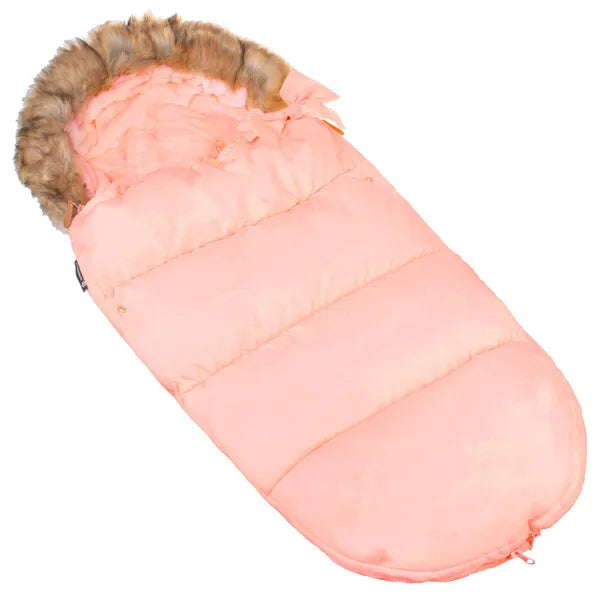 Vízálló rózsaszín babakocsi bundazsák, poliészter, 90 cm
