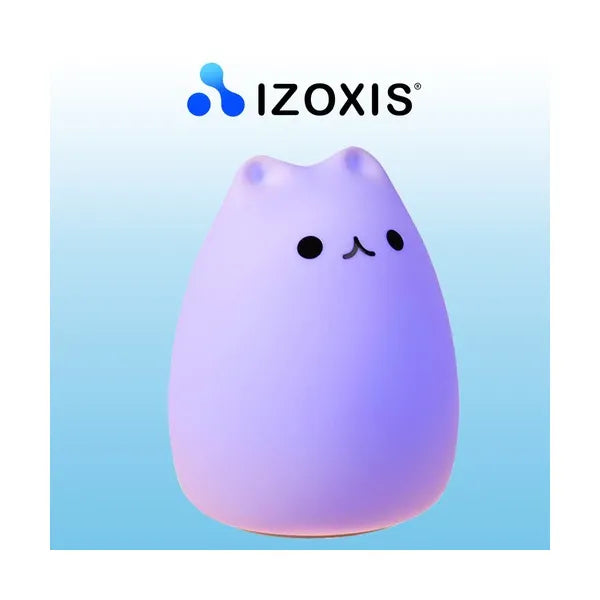 LED cicás éjszakai lámpa, szilikon, 16 szín & 4 fényerő, USB tölthető