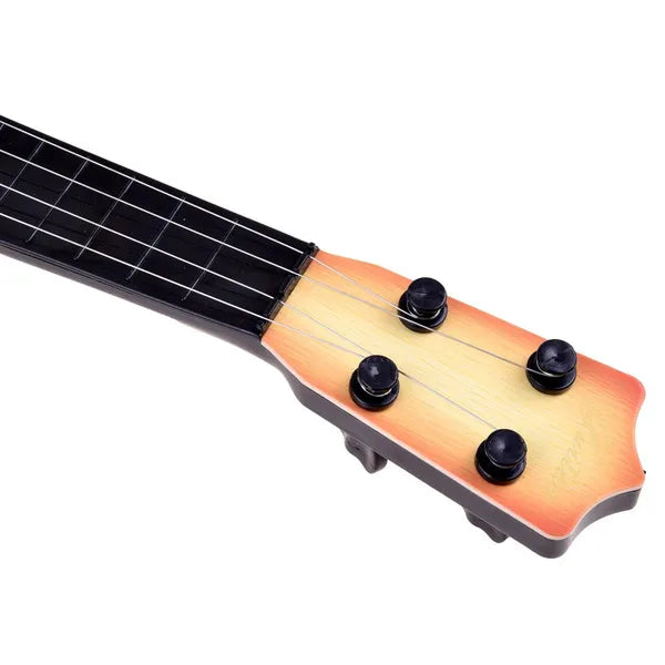 Gyerek mini 4-húros játék gitár, 43 cm, műanyag, pengetővel