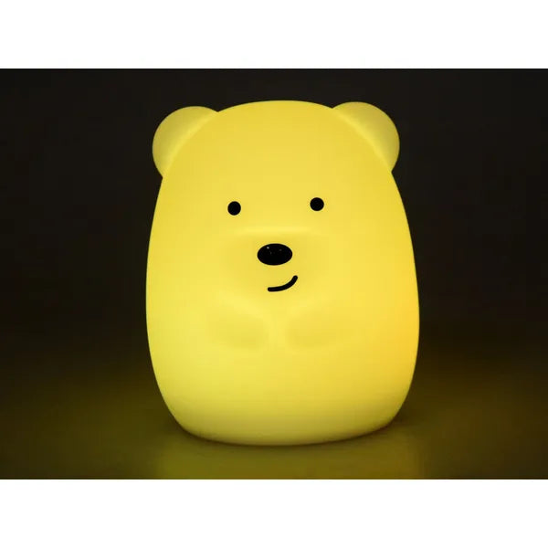 Szilikon LED mackó éjjeli lámpa USB-töltéssel, 9 szín, távirányító