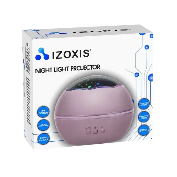 Éjszakai fény forgó csillag/óceán projektor, rózsaszín, USB/elem
