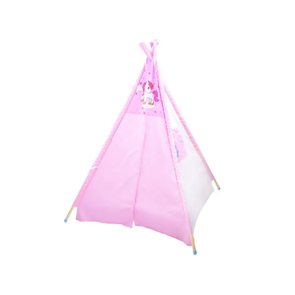 Rózsaszín unikornisos tipi gyereksátor, 145×110 cm, beltéri-kerti