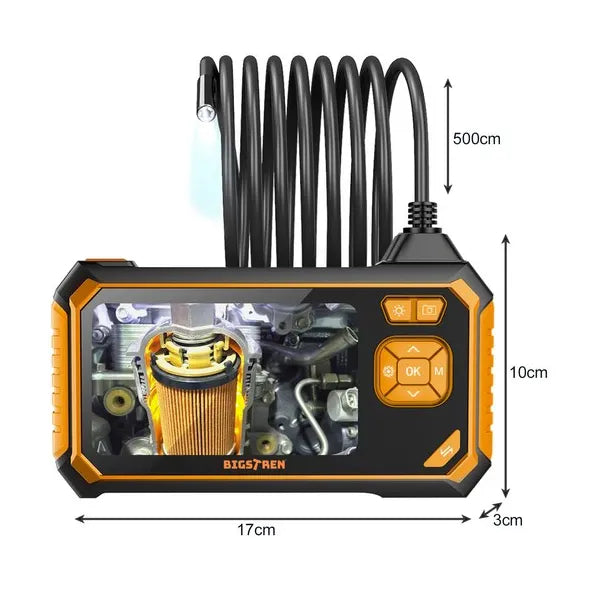 Bigstren 5 m endoszkóp ellenőrző kamera 4,3'' LCD, IP67