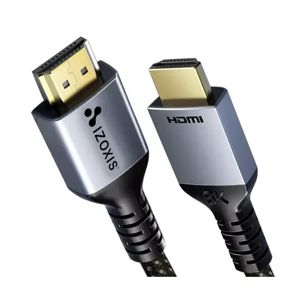 HDMI 2.1 kábel 8K 60 Hz, 2 m, fonott nylon, aranyozott