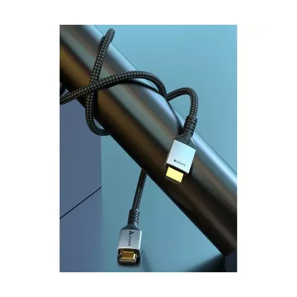HDMI 2.1 kábel 8K 60 Hz, 2 m, fonott nylon, aranyozott