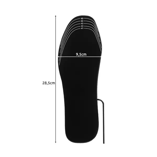 USB-fűtött vágható talpbetét 41-46, max 55 °C, karbon hab