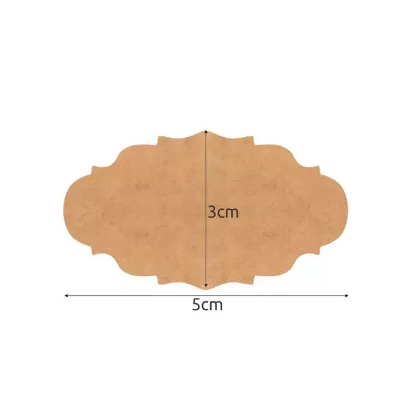 Öntapadó barna címke szett, 300 db, 3×5 cm, 3 mintával, tekercsen