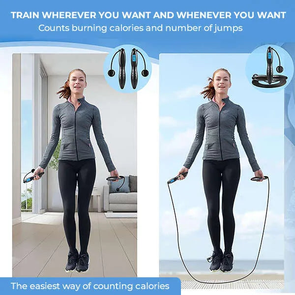Okosfit ugrálókötél - kalóriaszámlálóval és hd kijelzővel