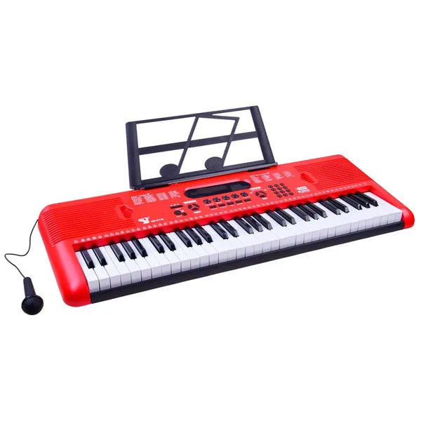 SD-6118 piros 61 billentyűs szintetizátor mikrofonnal USB/MP3
