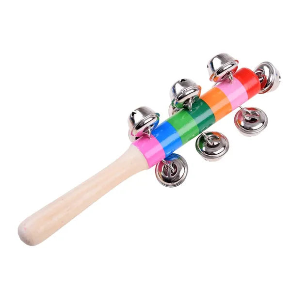 Fa hangszer készlet gyerekeknek, 16 db, tamburin+harmonika+maracas