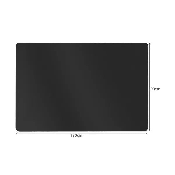Fekete polipropilén székalátét padlóvédelemhez 130×90 cm, 0,5 mm