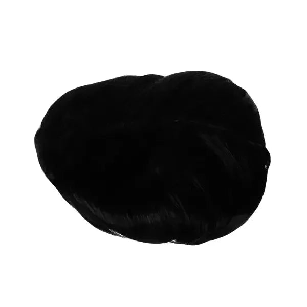 Hosszú fekete női paróka két fonott copffal, 55 cm, szintetikus