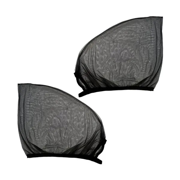 Univerzális első ajtó autó árnyékoló-szúnyogháló, 2 db, fekete, 50-64×50-110 cm