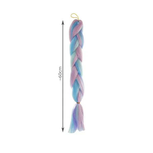 Szintetikus ombre póthaj kék-lila, 60 cm, hőálló, 99 g