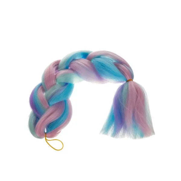 Szintetikus ombre póthaj kék-lila, 60 cm, hőálló, 99 g