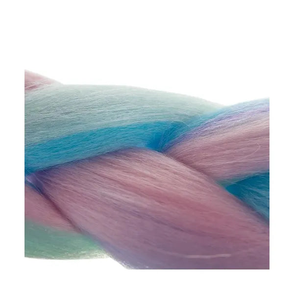Szintetikus ombre póthaj kék-lila, 60 cm, hőálló, 99 g